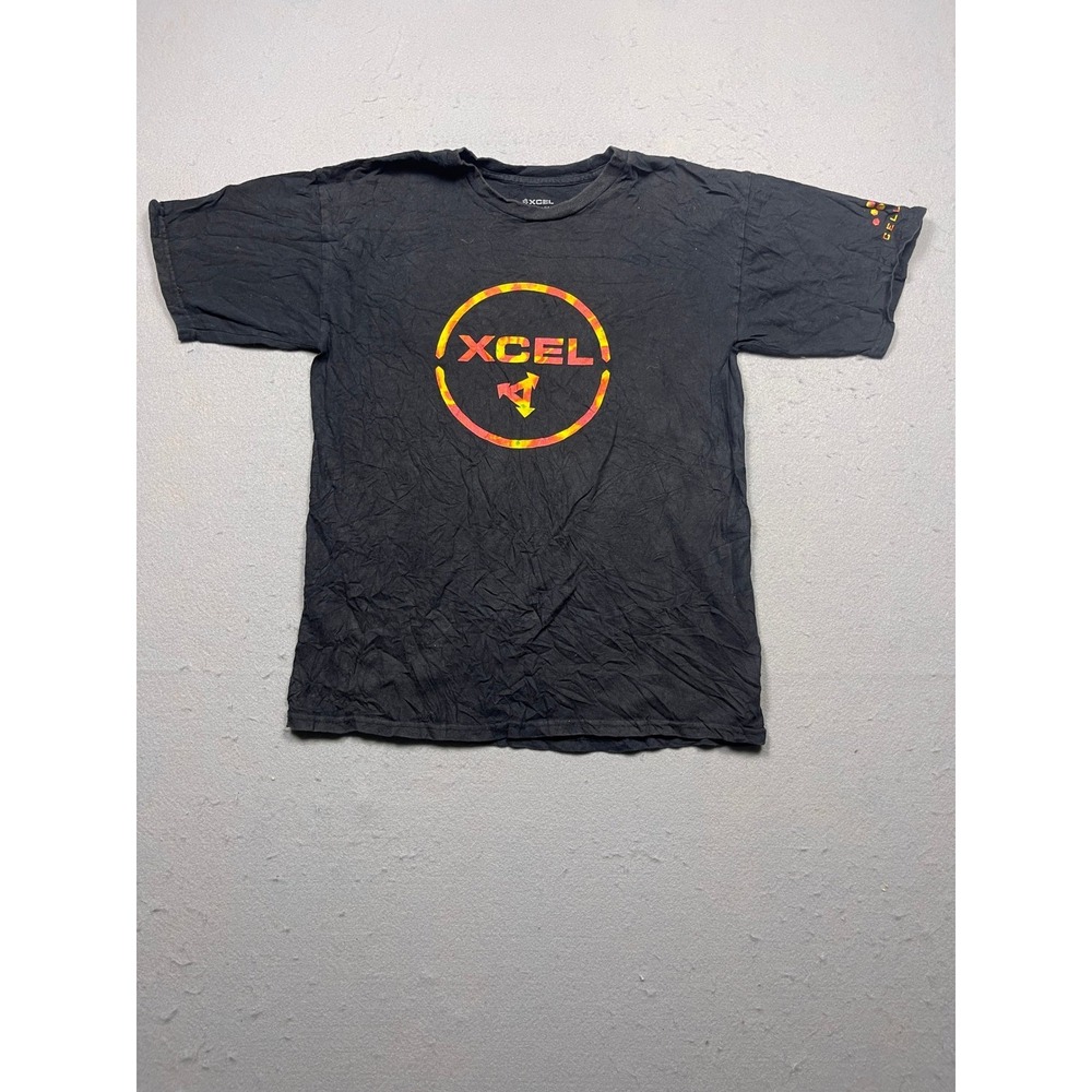 Xcel Celliant Graphic T-Shirt Mens Medium Black 100% Cotton Excellent